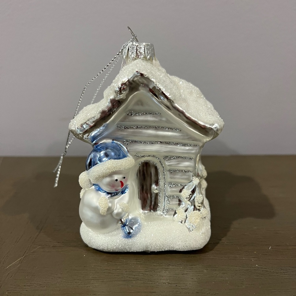 Target Silver and White Snowman House Ornament